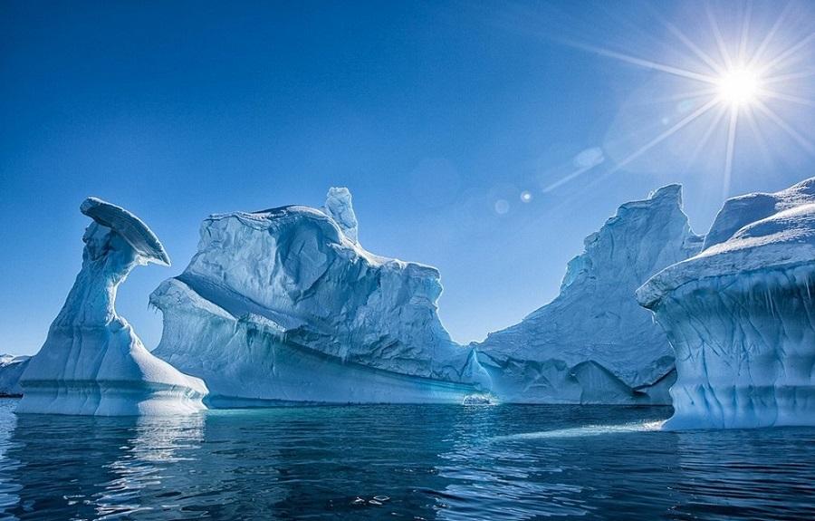 What is unique about the only river in Antarctica?